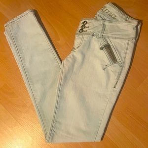 New Septima jeans/ straight leg/faded/sz 7/8
